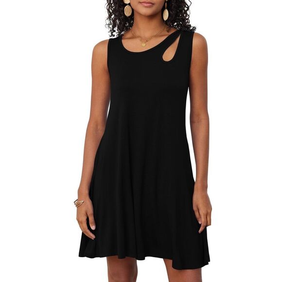 Jollielovin Women Summer Sundress Plus Size Tank Sleeveless T-Shirt Dress Beach - Picture 1 of 7
